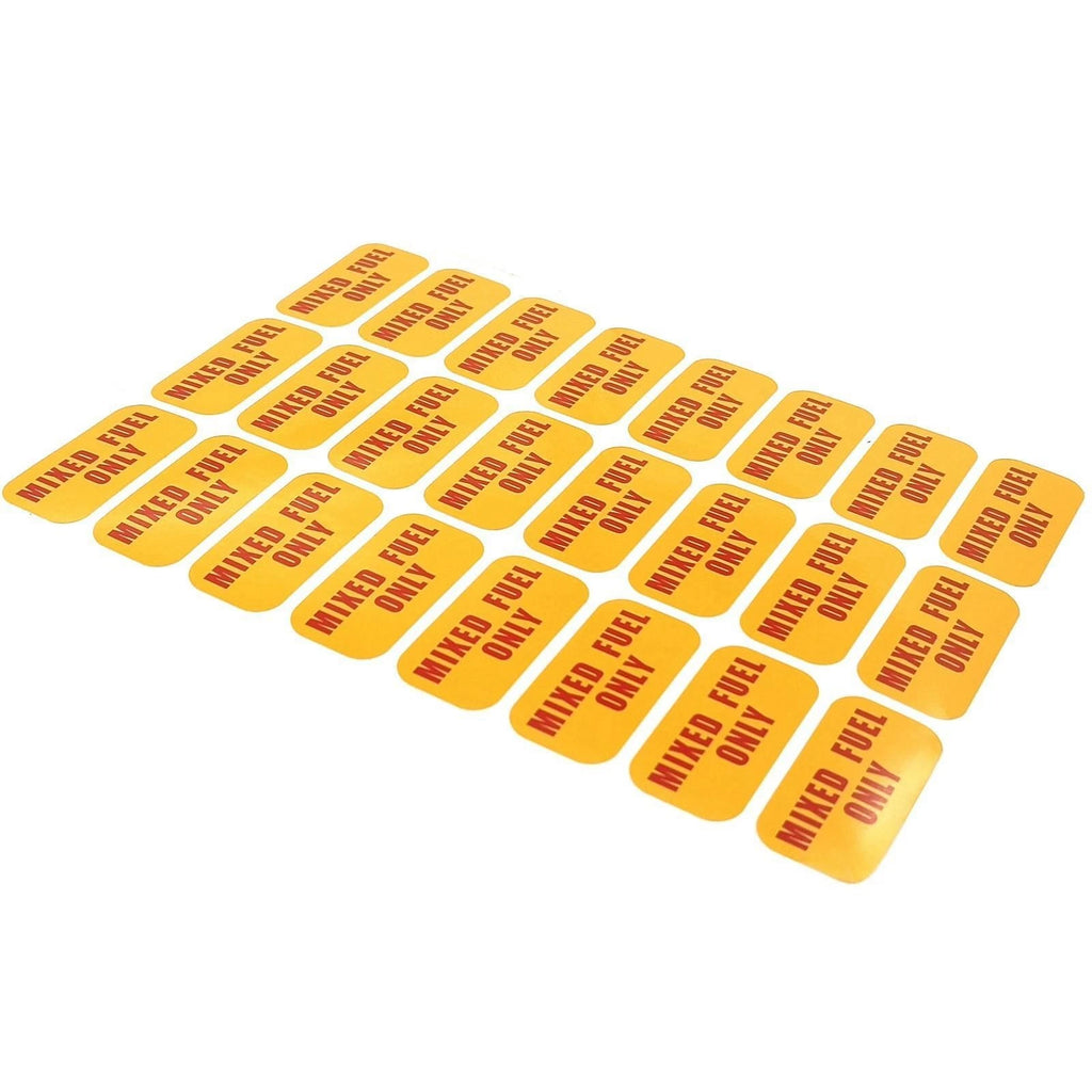 Mixed Fuel Only Sticker for Outdoor Power Equipment (2x1 inch)