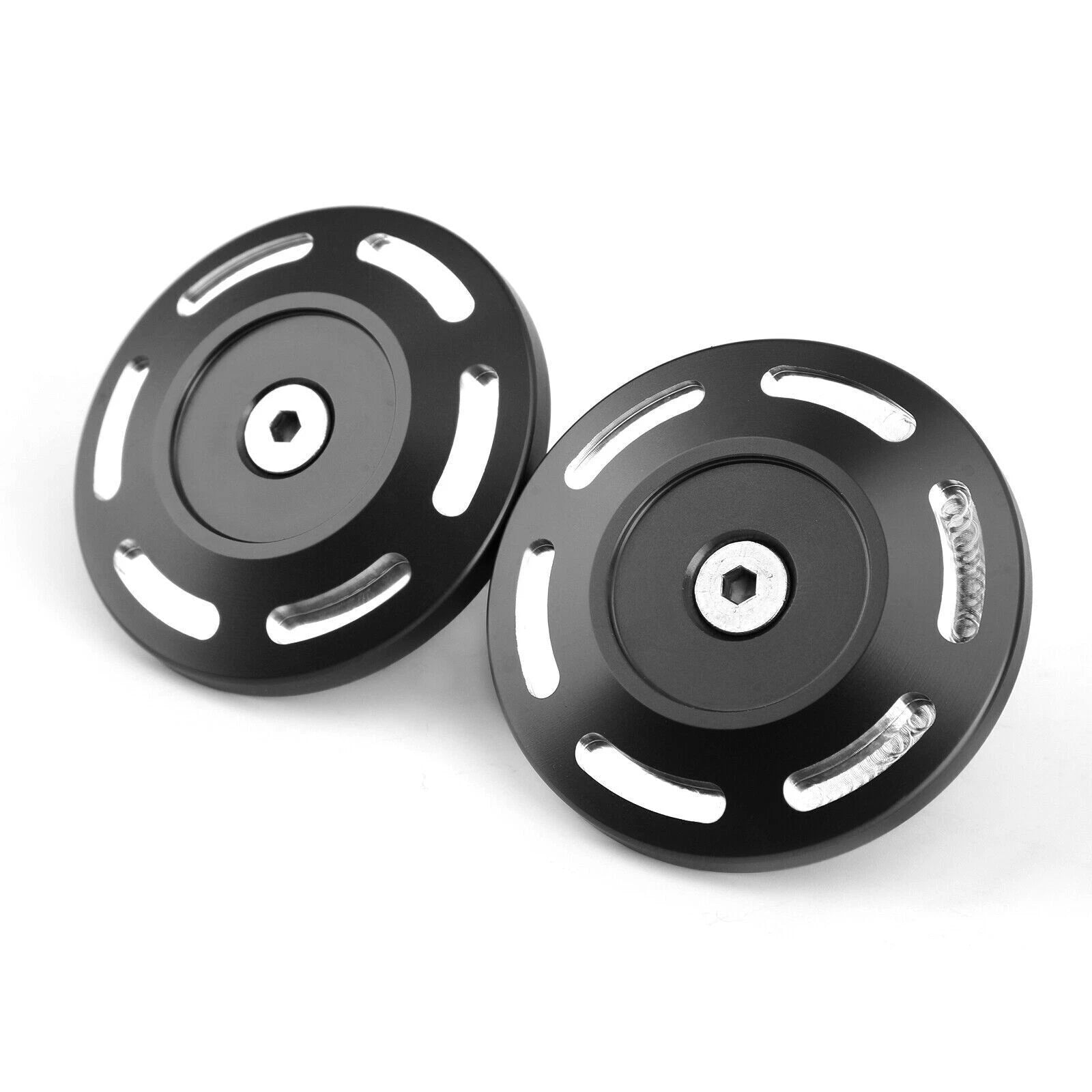 Pair CNC Aluminum Frame Plug Cap Black for BMW S1000XR (2015–2020)