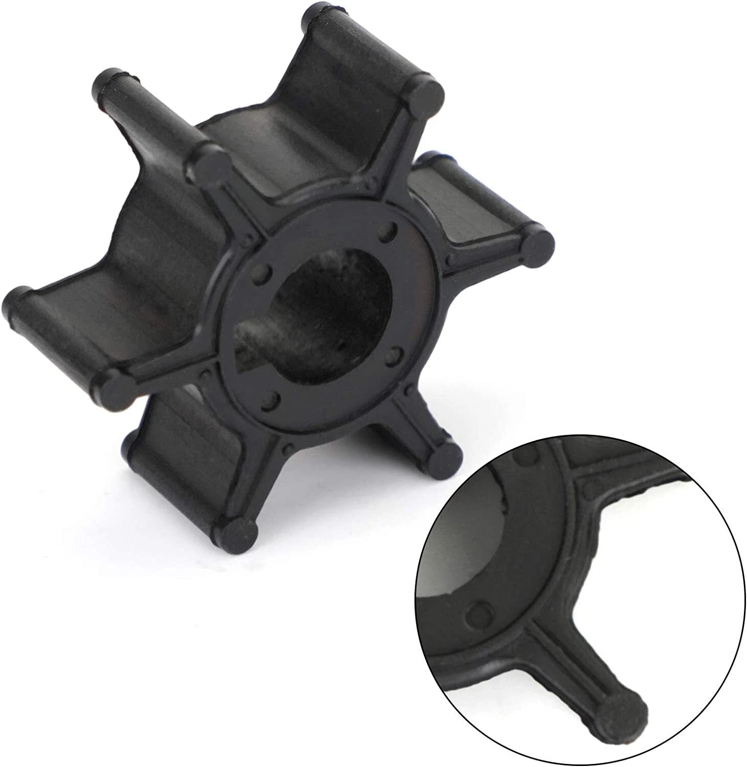 Water Pump Impeller with Pin for Yamaha 2.5hp 4-Stroke (1999–2005) 6L5-44352-00