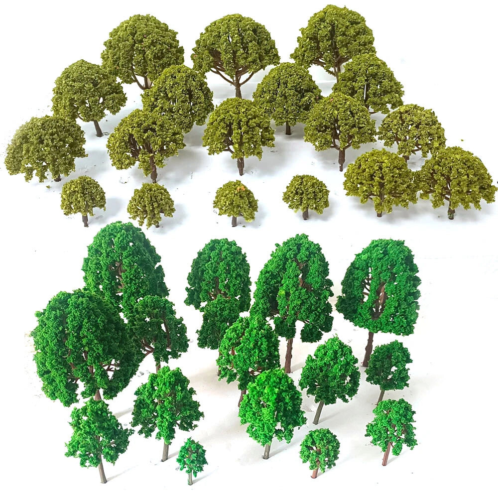 52Pcs Trees for Multiple Models O HO N Scale Railway Wargame