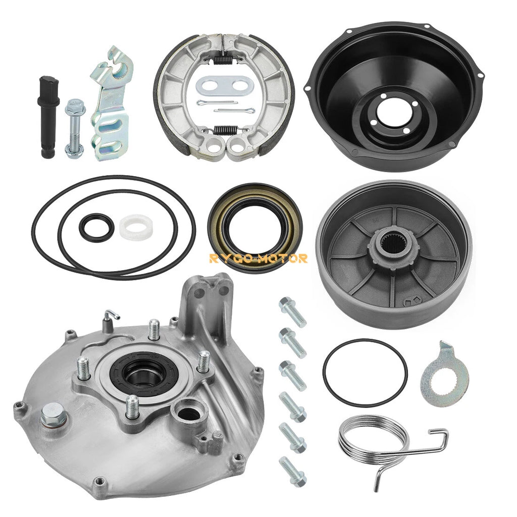 Rear Brake Drum Hub Plate Cover w/Shoes for Honda Foreman 400 TRX400FW (1995–2003)