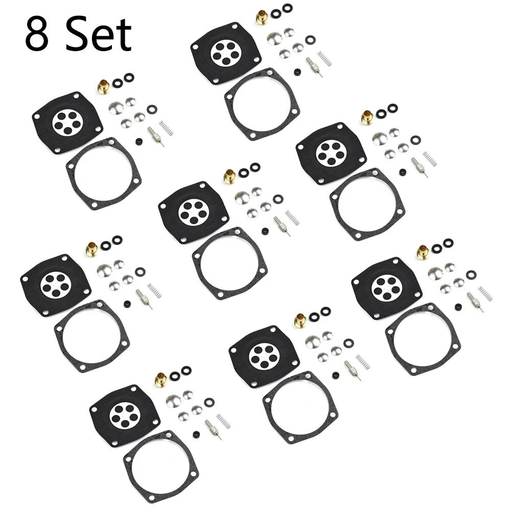 Set of 8 Carburetor Carb Kits for Tecumseh Lawn Mowers (630978, 630932)