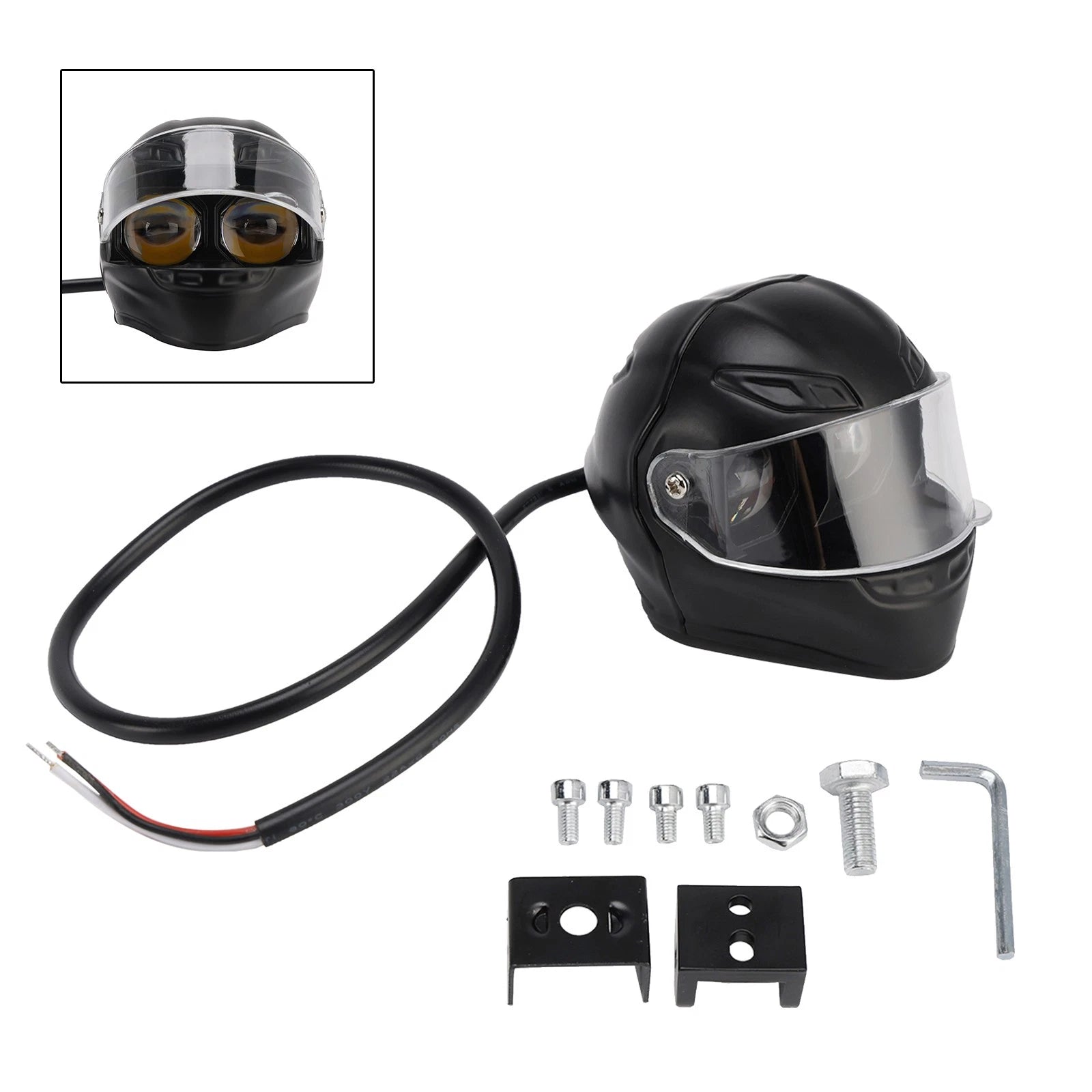 20W LED Worklight Spotlight for Motorcycles (Helmet-Mount)