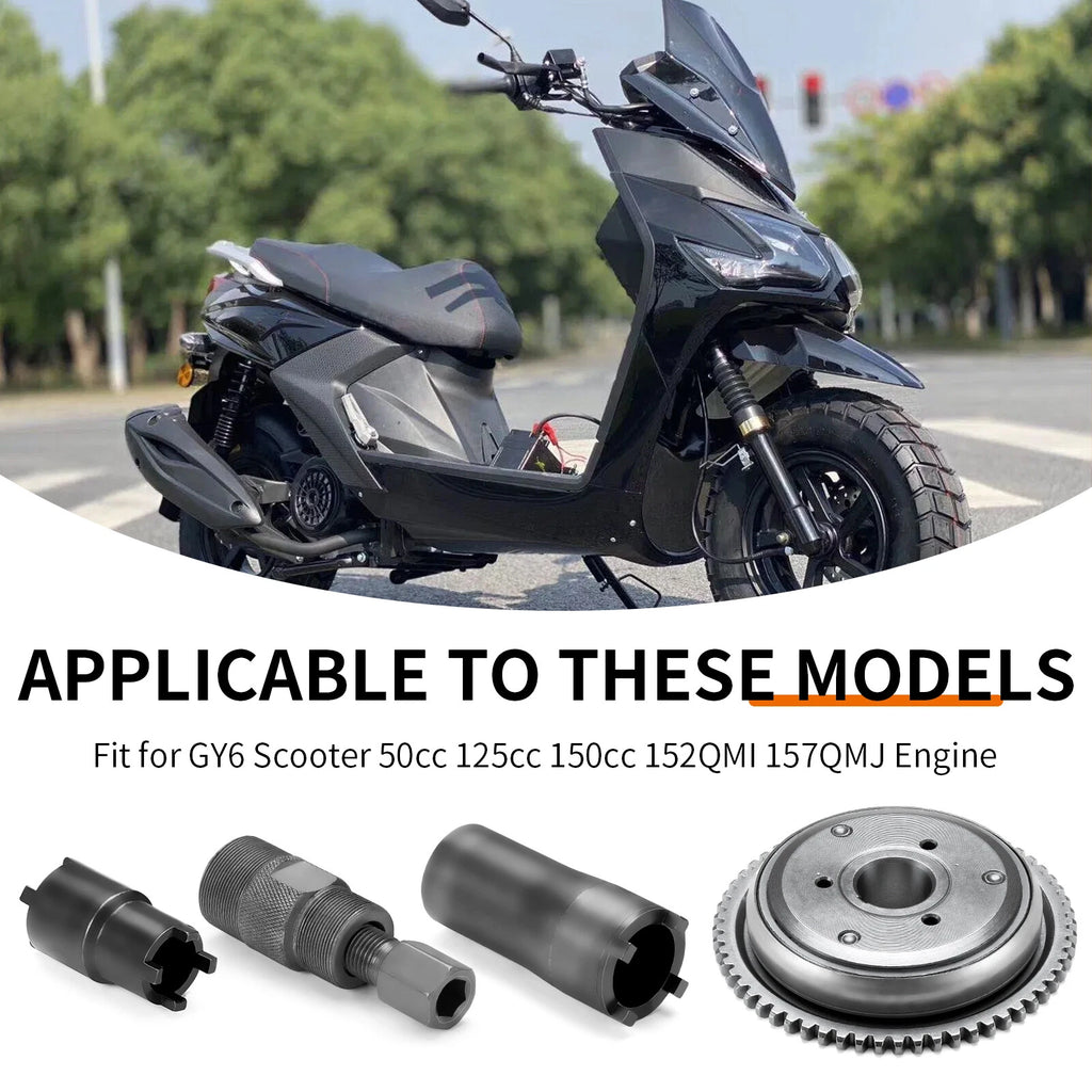 Starter Clutch Tool & Flywheel Puller for GY6 Scooter 125cc 150cc (152QMI 157QMJ)