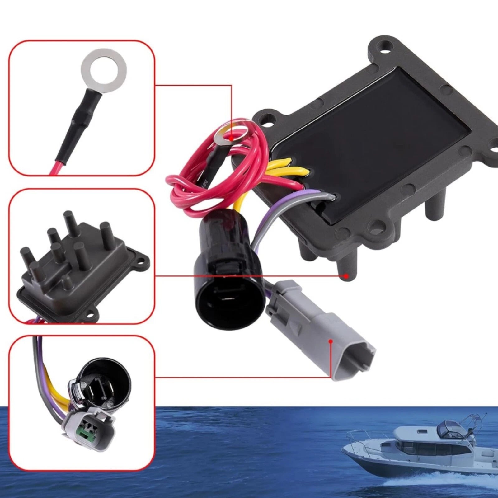 Rectifier Regulator 35 AMP for Johnson Evinrude (586048, 586075, 9-17204)