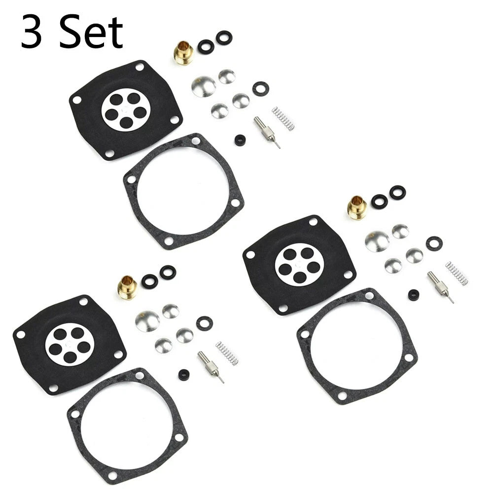 Set of 3 Carburetor Rebuilt Kits for Tecumseh Jiffy Ice Auger 30 & 31 (630978, 630932)