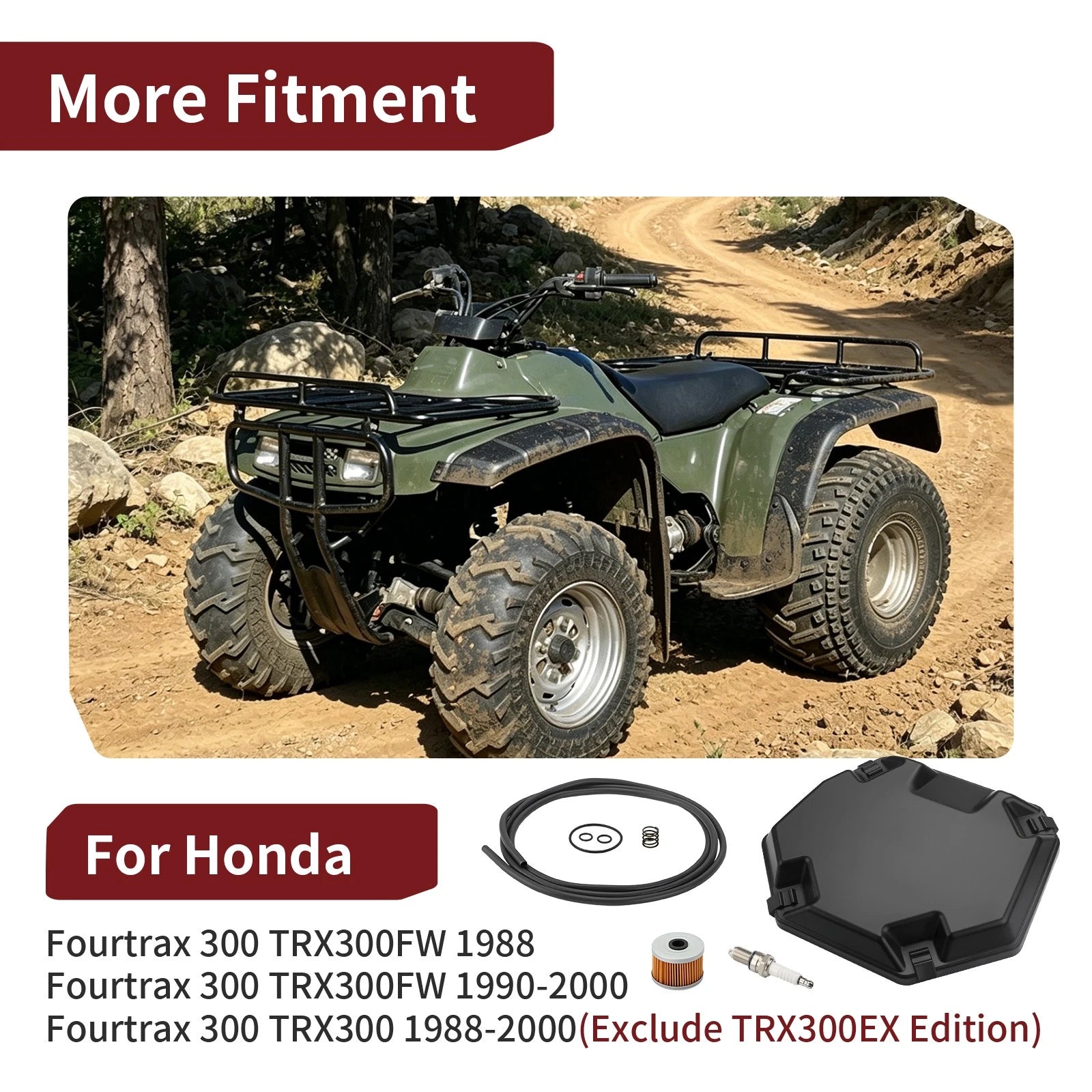 Air Box Lid Cover Cap O-Ring for Honda Fourtrax 300 (1988–2000)