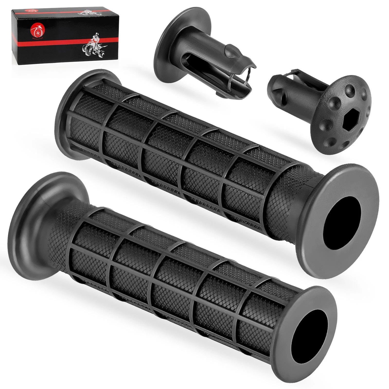 2X Handlebar Grips w/ End Guard for Honda TRX250X (2009–2024)