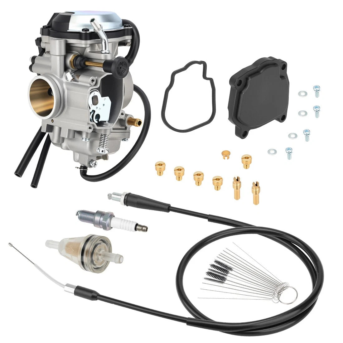 Carburetor & Throttle Cable for Yamaha Wolverine 350 YFM350FX 4X4 (1996–2001)