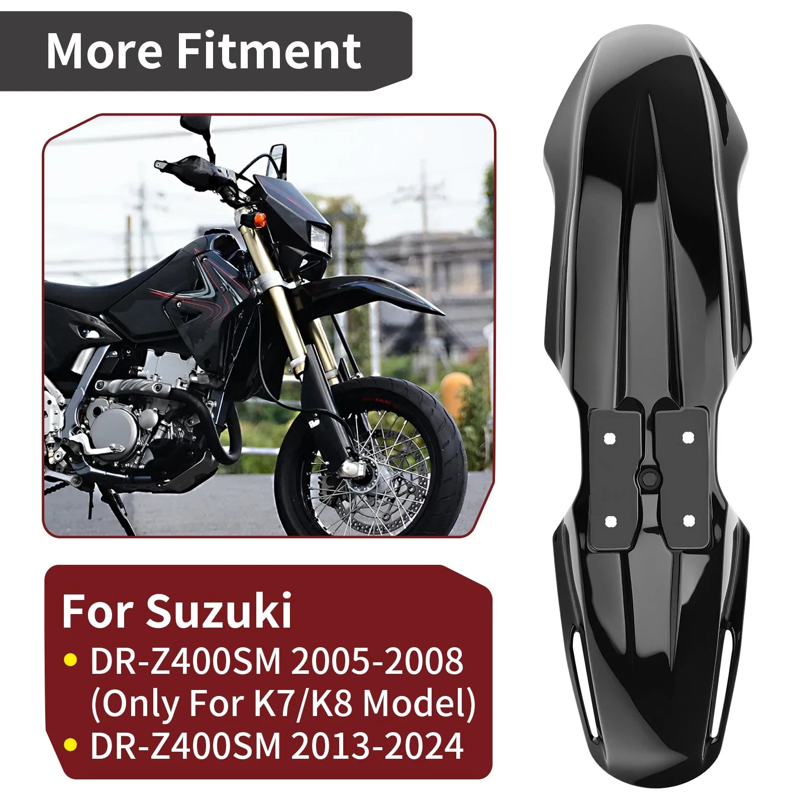 Front Fender Mudguard for Suzuki DR-Z400SM (2005–2024) 53111-29FA0-019