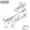 Gearcase Seal Kit for Yamaha 200hp 225hp Outboard (93101-30M17, 931-0130M-17)