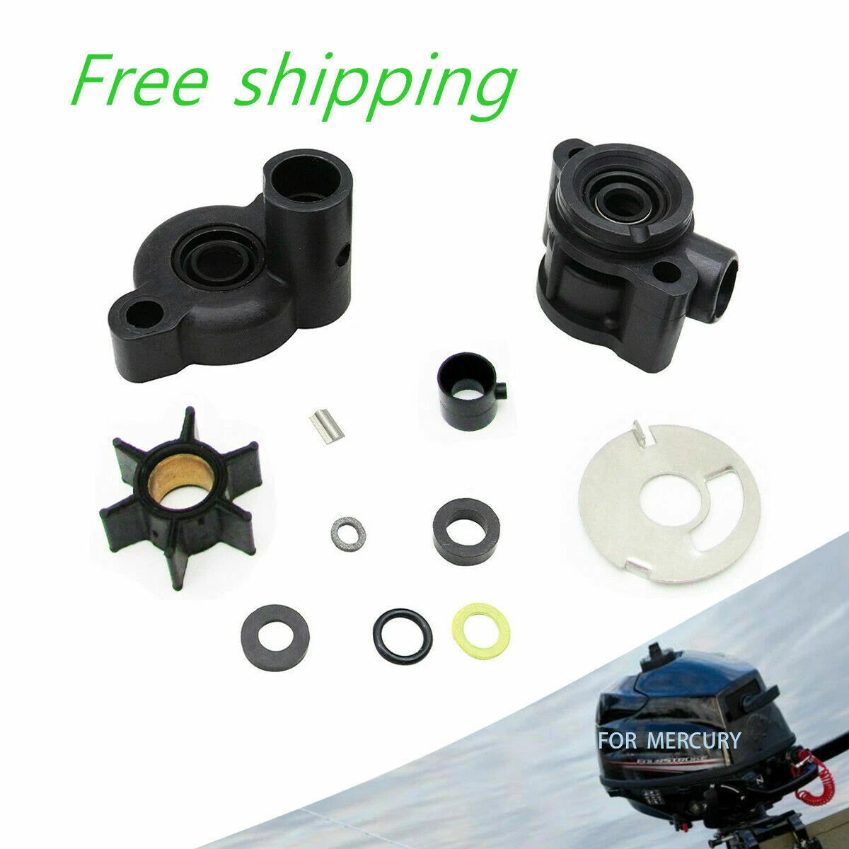 Water Pump Impeller Kit for Mercury Mariner Force (3.9-9.8 HP) (46-70941A3)