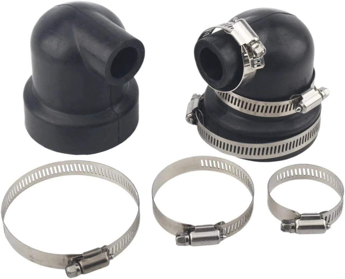 Set of 2 Exchanger End Caps for Volvo Penta MD2010 MD2020 MD2030 MD2040