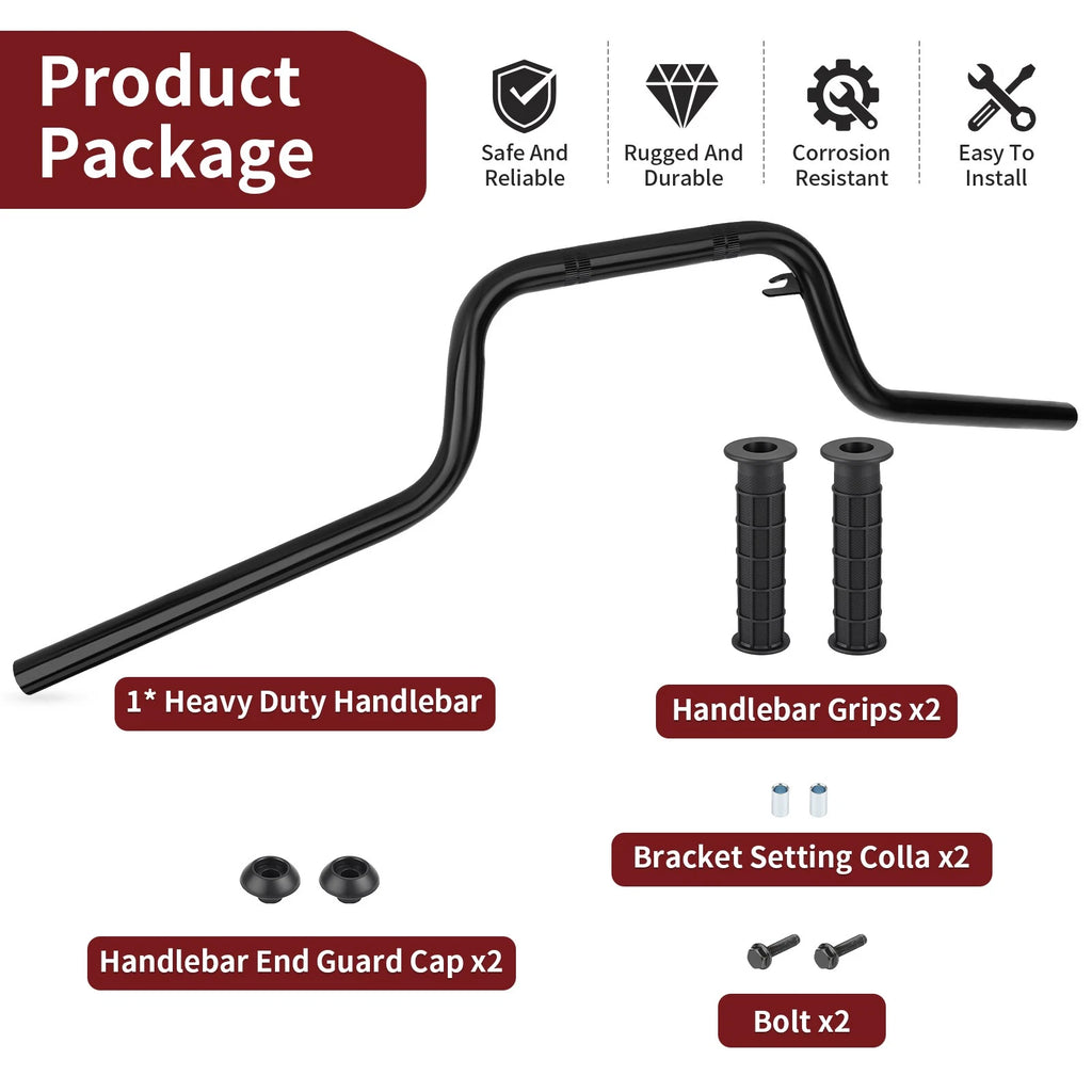 Handlebar w/ Grips for Honda Rincon 650 TRX650FA TRX650FGA (2003–2005) 53100-HN8-A30