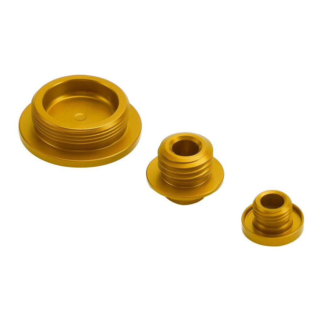 Gold Billet Engine Plug Kit for Yamaha YZ250F YZ250FX YZ450F YZ450FX (2014–2022)