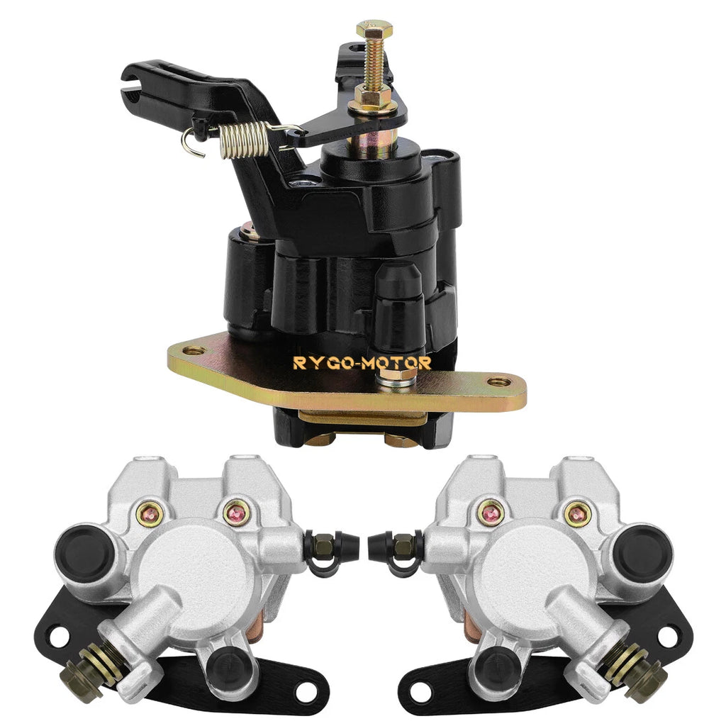 Front & Rear Brake Calipers w/Pads for Yamaha YFZ350 Banshee 350 (1990–2001)