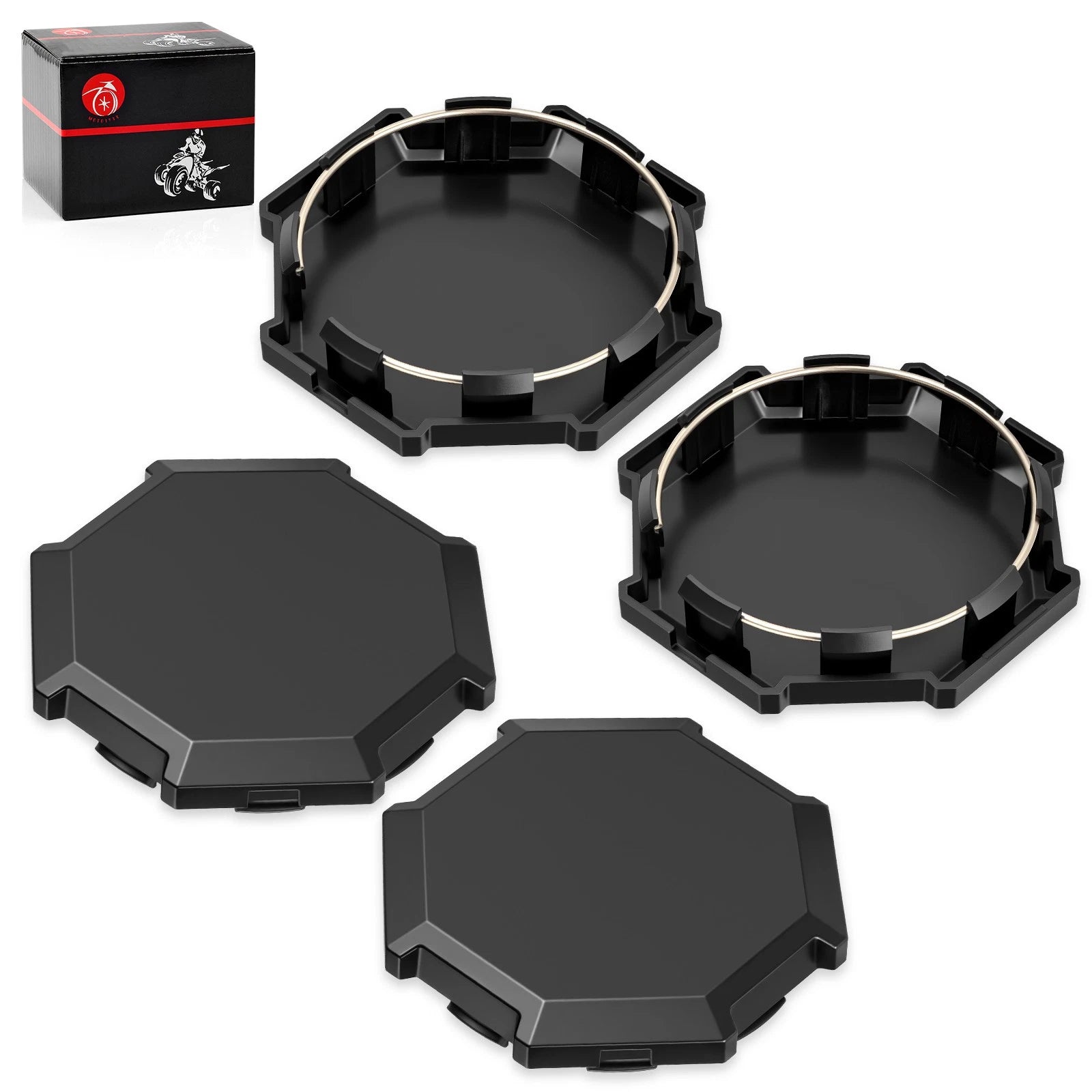 Set of 4 Center Hub Wheel Caps for Polaris Sportsman 850 1000 XP Touring (2017–2024)