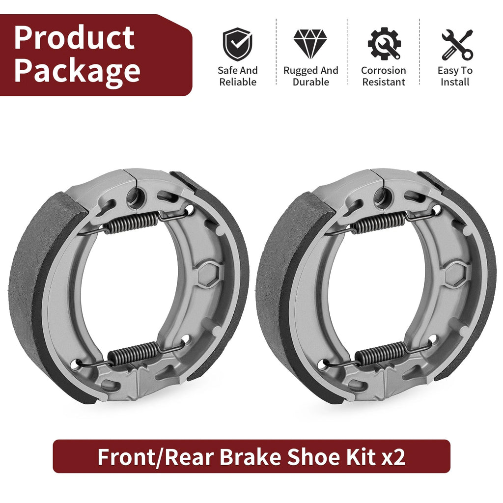 2pcs Brake Shoes Kit for Yamaha (4BE-W253E-00-00, 5G3-W2536-00-00, 4BE-W2536-00-00)