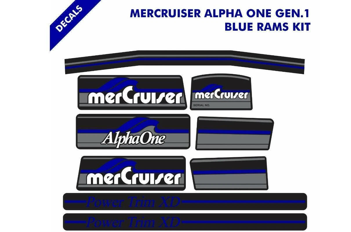 Decals Sticker for MerCruiser Alpha One Gen 1 (Outboard 37-13682A90)