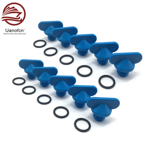 10x Mercruiser Blue Plastic Manifold Sea Water Pump Drain Plug 8M0119211/806608A02