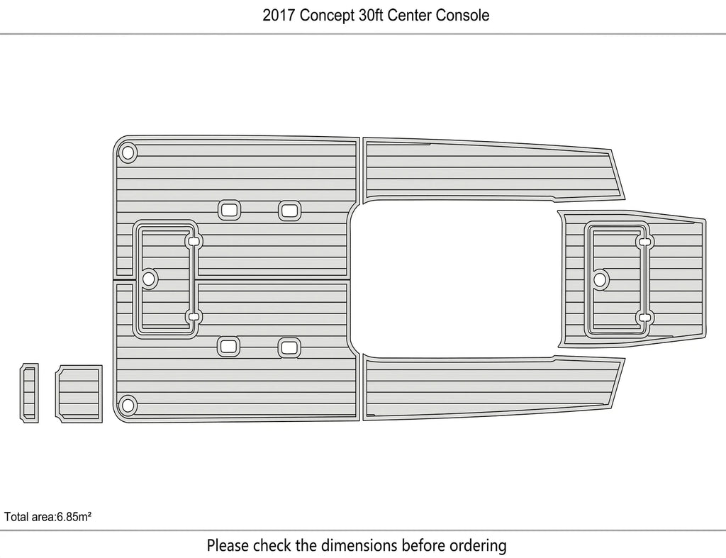 EVA Pad Foam Flooring Mat for Concept 30ft Center Console (2017)