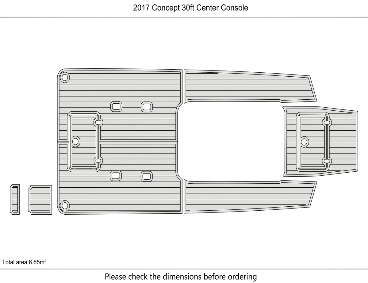 EVA Pad Foam Flooring Mat for Concept 30ft Center Console (2017)