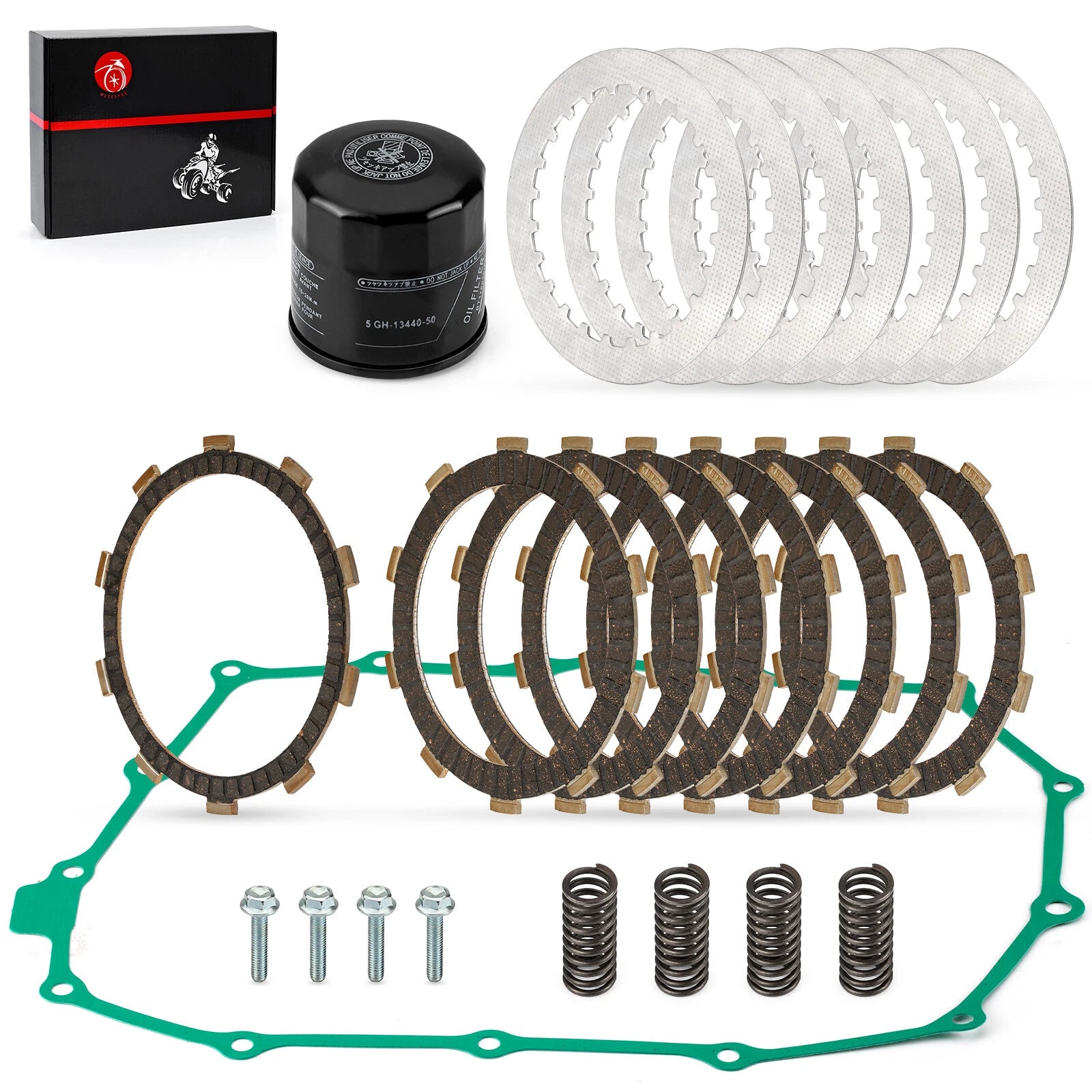 Clutch Friction Plates & Gasket Kit for Honda Shadow Spirit 750 VT750DC (2001–2003)