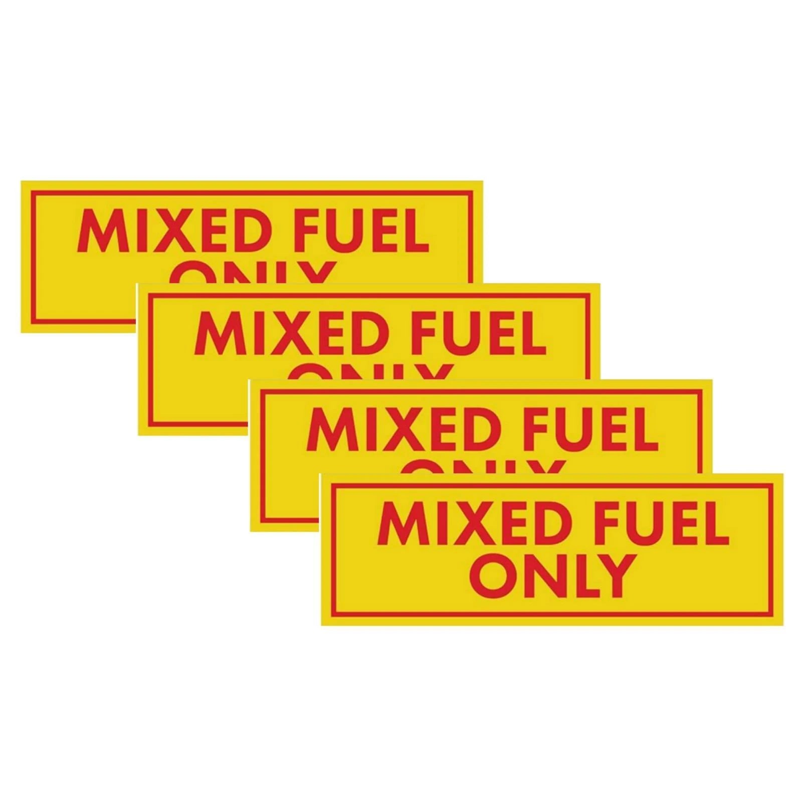 Set of 4 Fuel Only Stickers for Fuel Tank Weatherproof Adhesive Decals