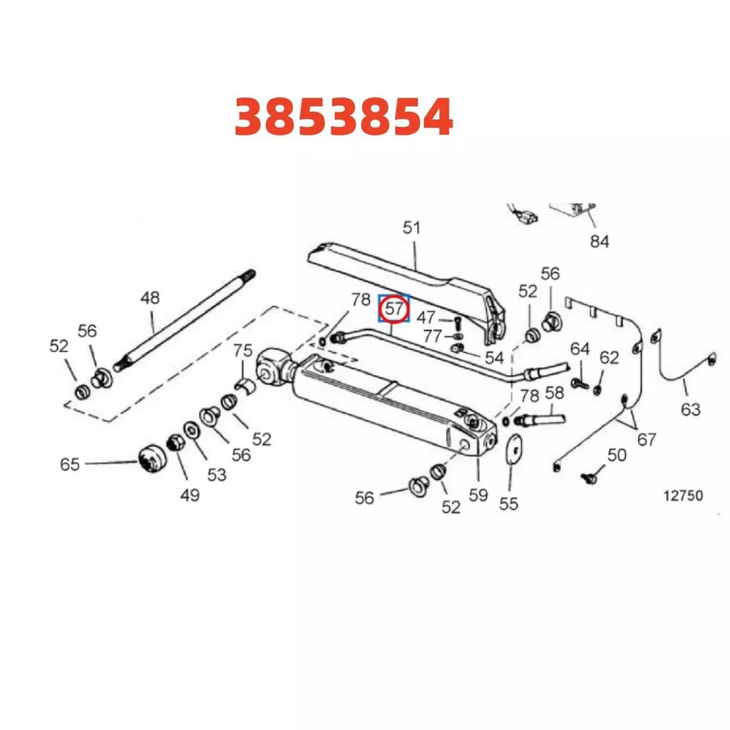 Hydraulic Trim Hose for Volvo Penta SX-C DP-S SX-SLT (3853854 985614)