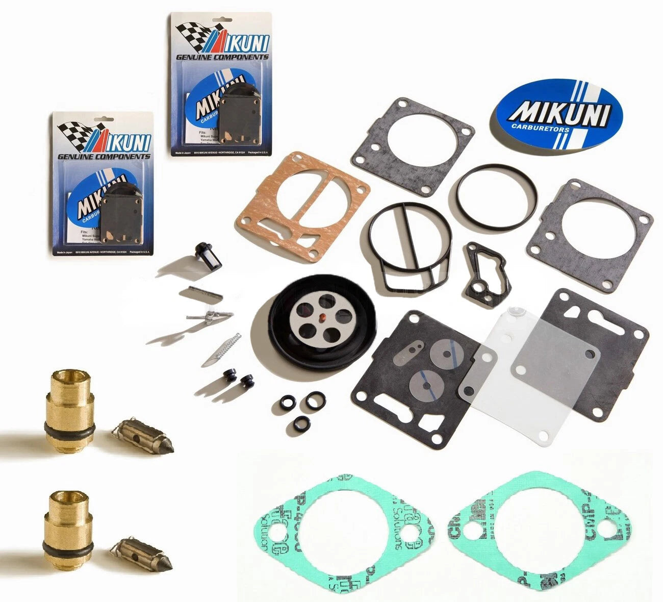 Dual Mikuni Carb Rebuild Kit for Sea Doo XP 717 (1995) - Base Gasket & Needle Seat