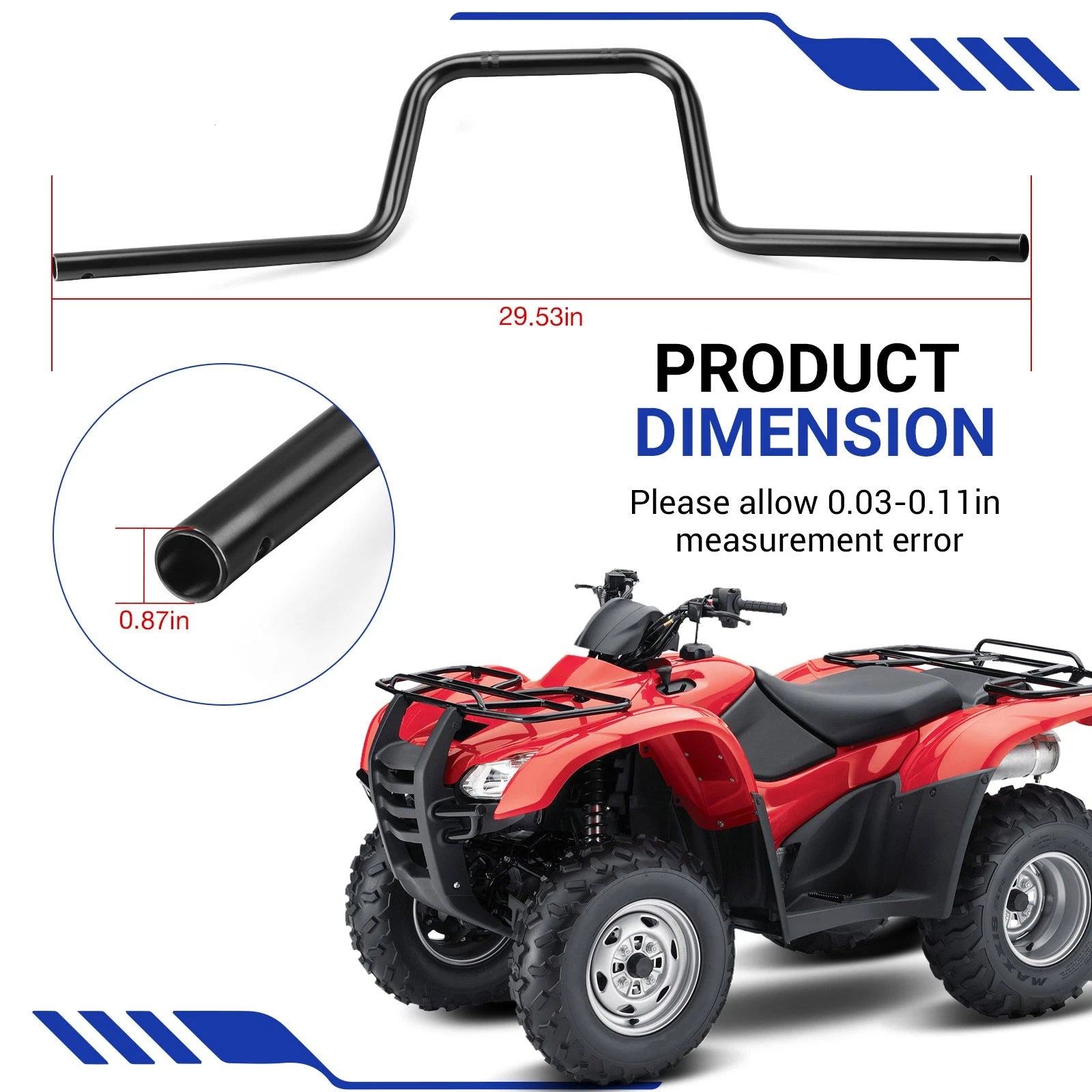 Handlebar # 53100-HP5-600 for Honda Rancher 420 TRX420FE/FM/TE/TM (2007–2013)