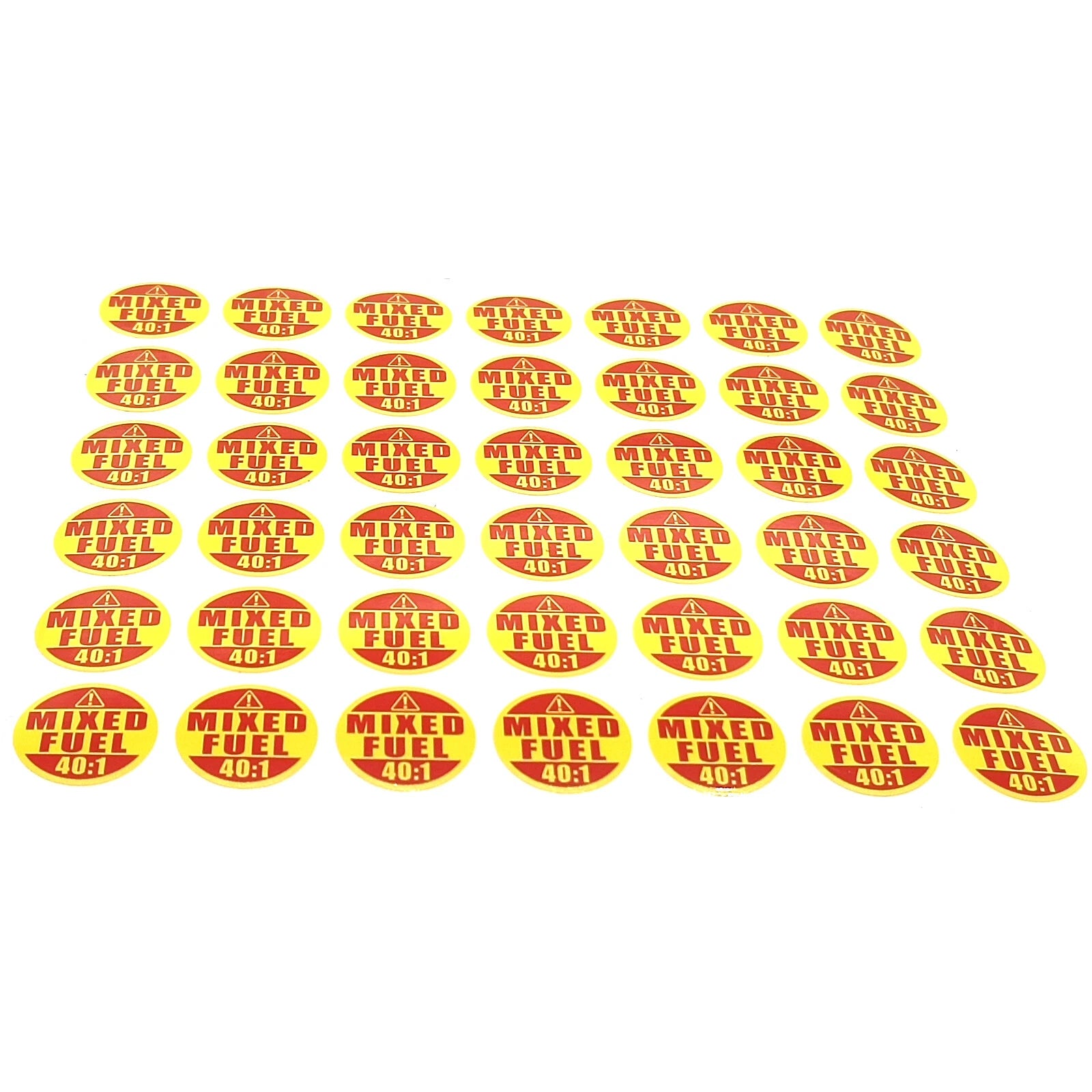 1" Round Mixed Fuel Stickers for Marking Gasoline - Oil Mix in Power Tools