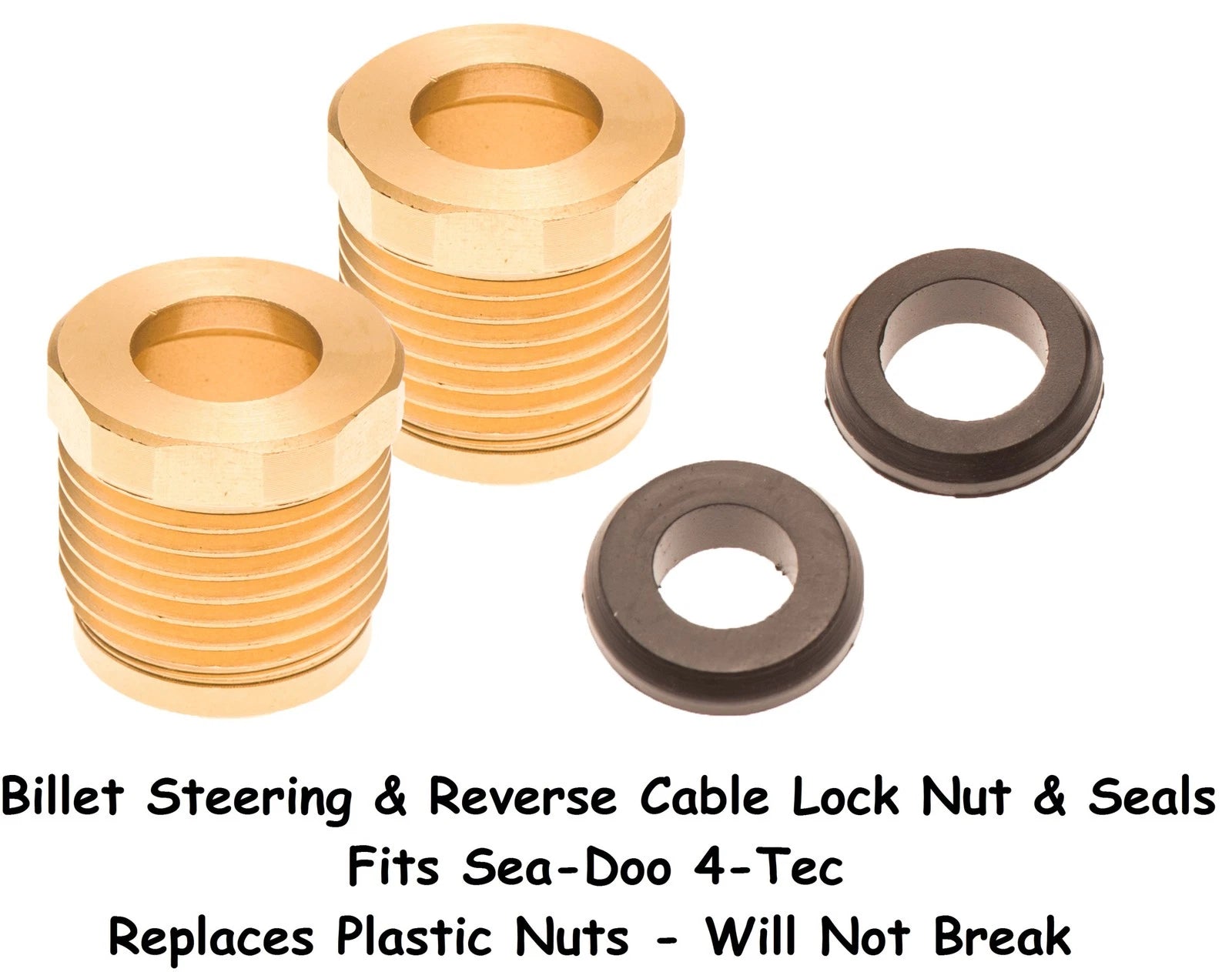 Reverse & Steering Cable Billet Lock Nut & Seal for Sea Doo GTX GTI GTS (2002–2010)
