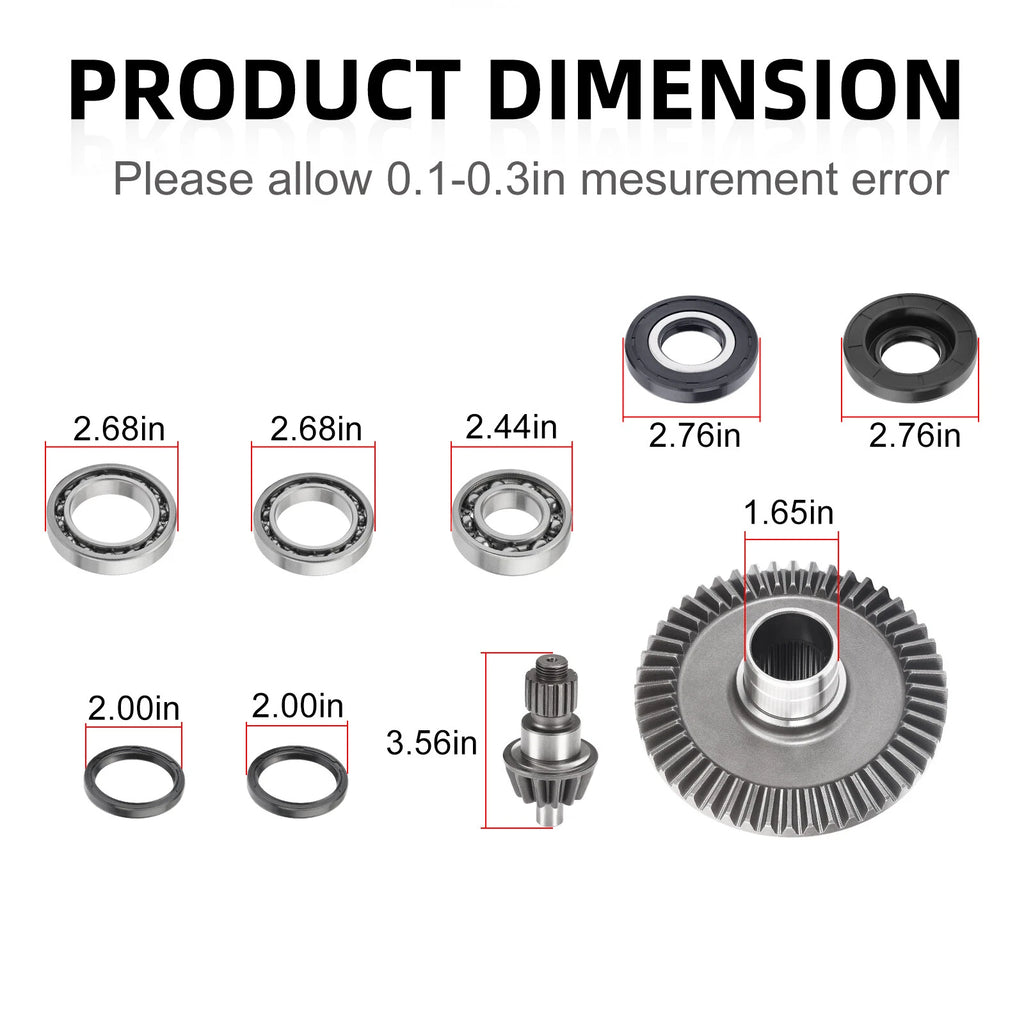 Rear Differential Rebuild Gears Kit for Honda Recon 250 TRX250 (2002–2023)