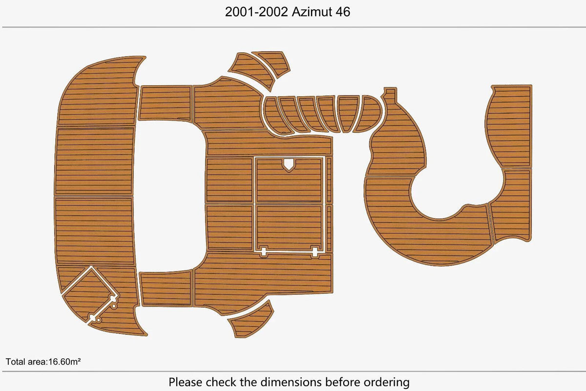 EVA Pad Foam Teak Deck Floor for Azimut 46 (2002)