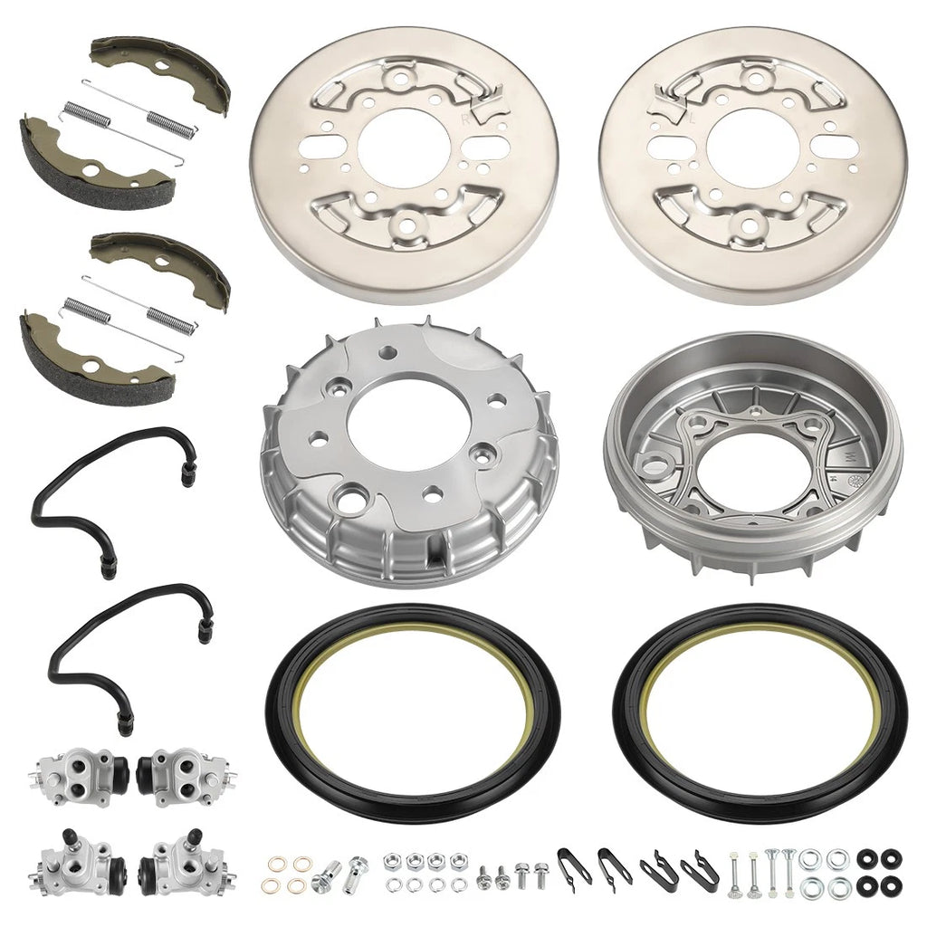 Front Brake Drum Hub Plate Shoes Kit for Honda Foreman TRX450FE/FM (2002–2004)