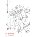 Lower Unit Drain Plug with Gasket for Suzuki (55128-93L00, 09168-10034)