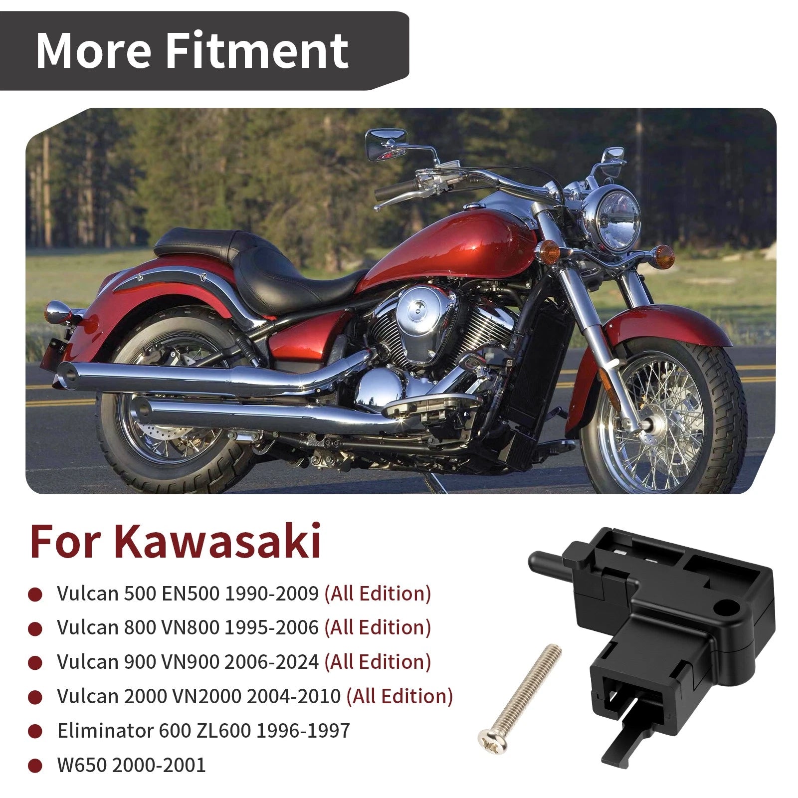 Left Clutch Lever Switch for Kawasaki Eliminator 600 (1996–1997) / W650 (2000–2001)