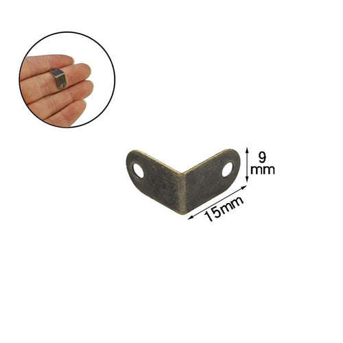 12Pc Mini Antique Bronze Corner Protector Guard for Jewelry Box (N/A)