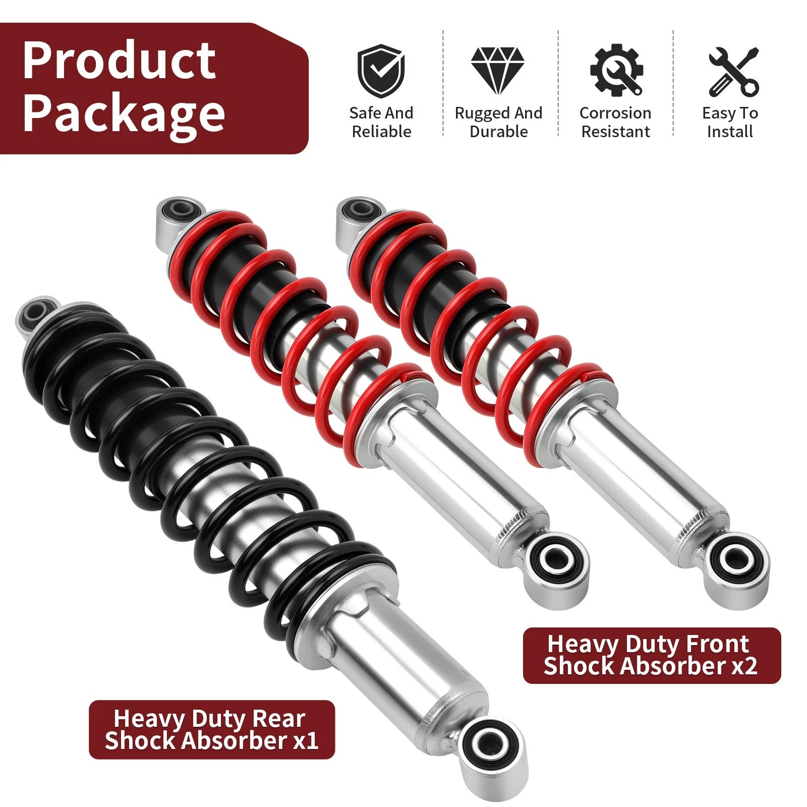 3X Front Rear Shock Absorber for Honda Sportrax 250 TRX250EX (2001–2008)