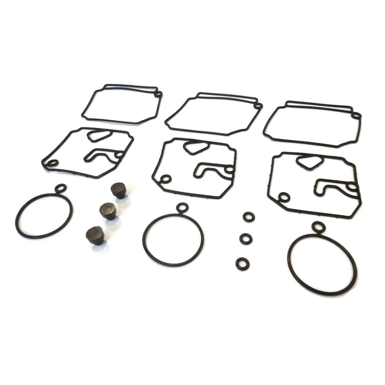 3-Pack Carburetor Rebuild Kit for Yamaha Outboard 2-Stroke (1989–2009)