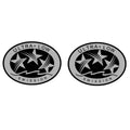 2X Outboard Graphic Sticker Silver for California DOT (3 Star)
