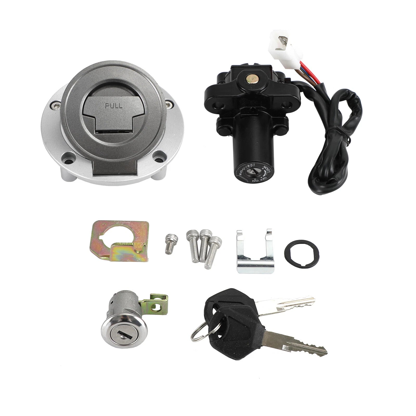 Ignition Switch Gas Cap Seat Lock Set for Yamaha R1 R6 (2000–2006)