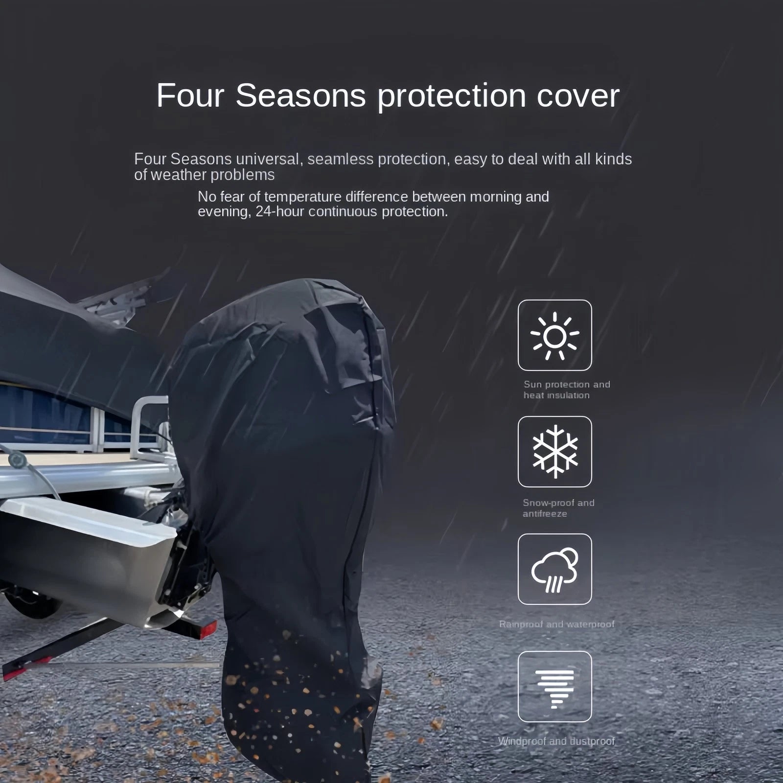 Engine Cover for Tohatsu 6-20 HP Outboard Motor (Waterproof)