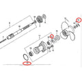 Lower Unit Gearcase Seal Kit for Honda 8/10/15/20HP (91251-935-004, 91351-ZV4-003)