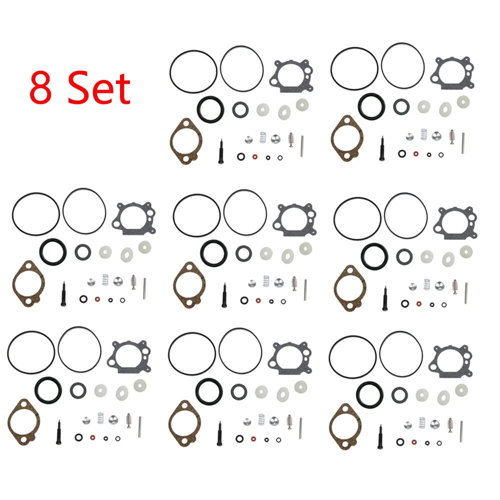 Set of 8 Carburetor Gasket Kit for B&S Lawn Mowers (492495, 493762, 498260)