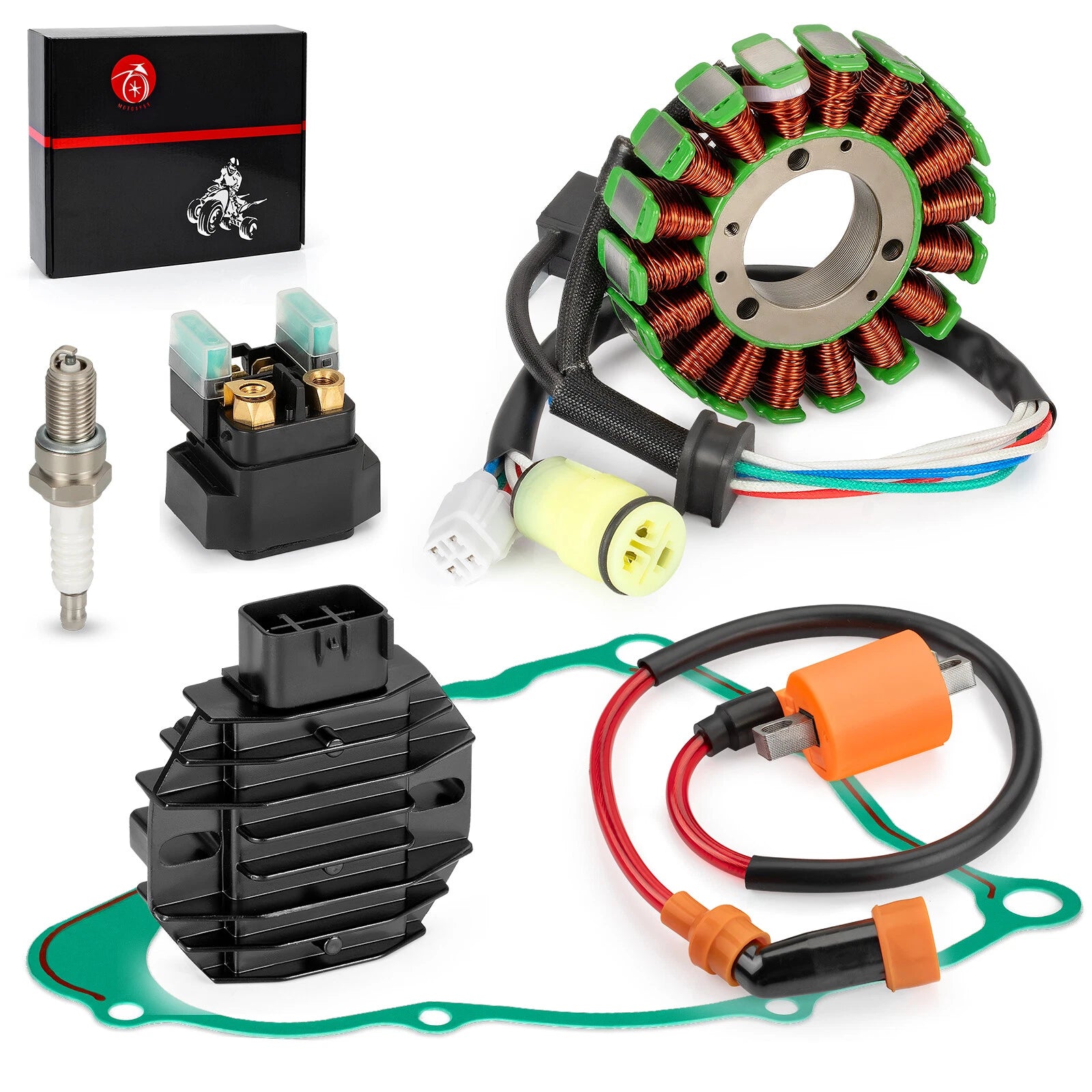 Stator & Relay & Rectifier Ignition Coil Gasket Kit for Yamaha Big Bear 250 (1987–1999)