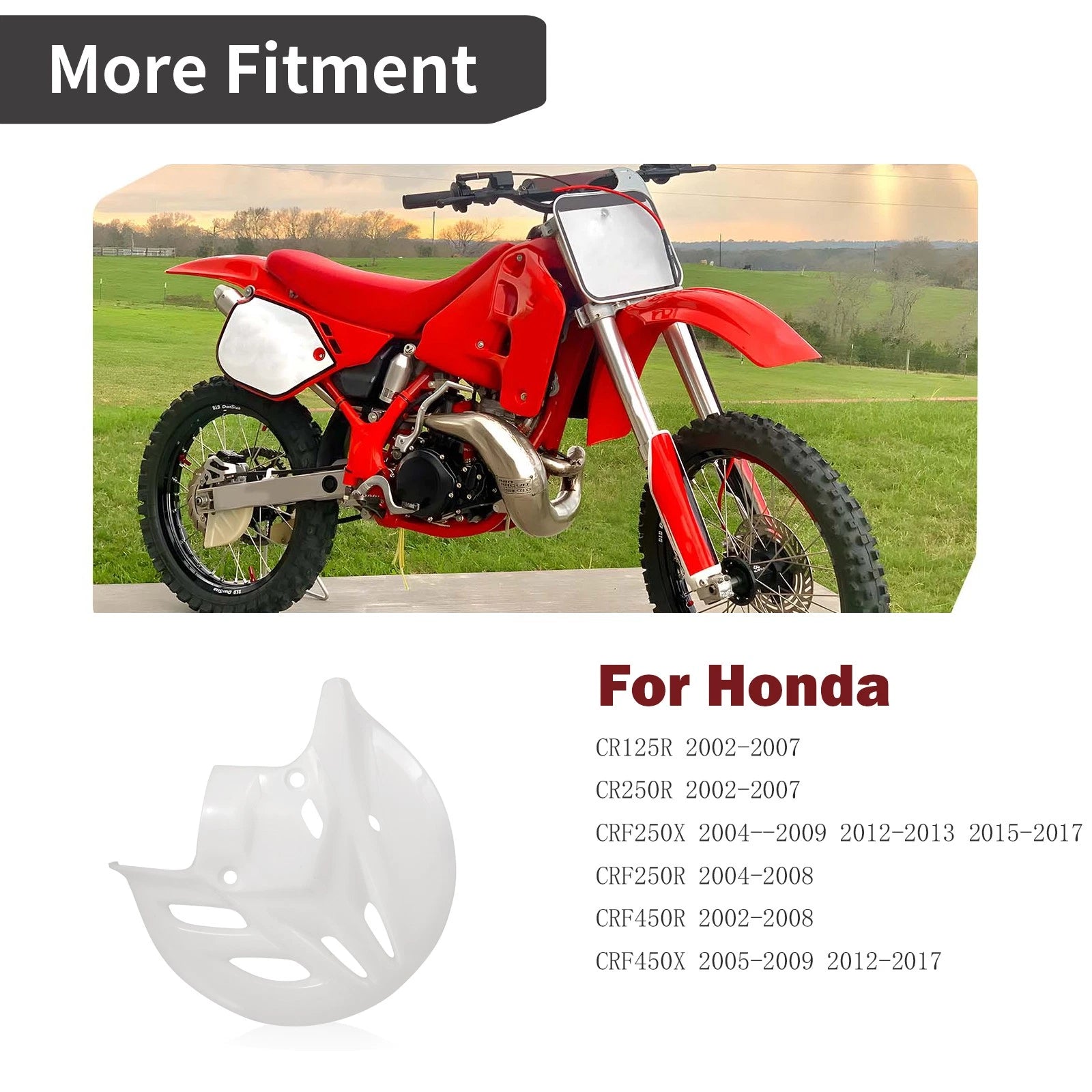 Front Brake Disc Guard Cover for Honda CRF250R CRF450R (2002–2008) 51614-KZ4-J41ZA