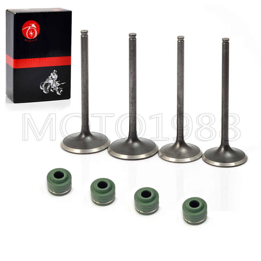 Set of 8 Intake Exhaust Valves & Seals for Honda CRF450R (2002–2006)