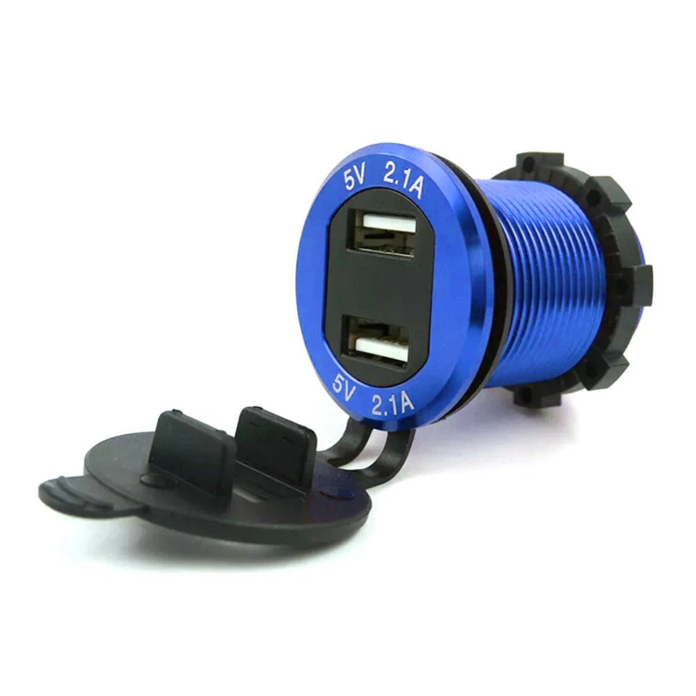 Dual USB Car Charger for Universal Use (12-24V)